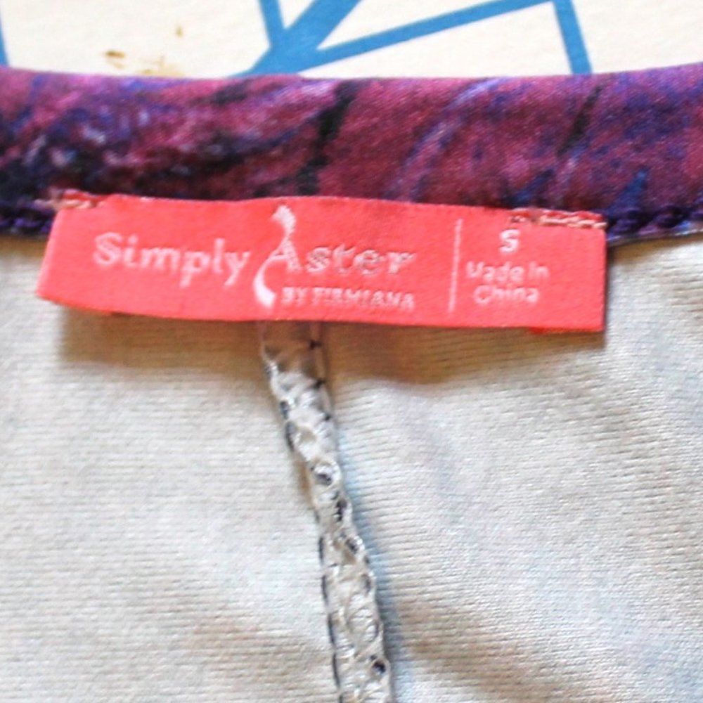 Simply Aster Abstract Cat Lady Dress Small NWOT - Picture 8 of 9